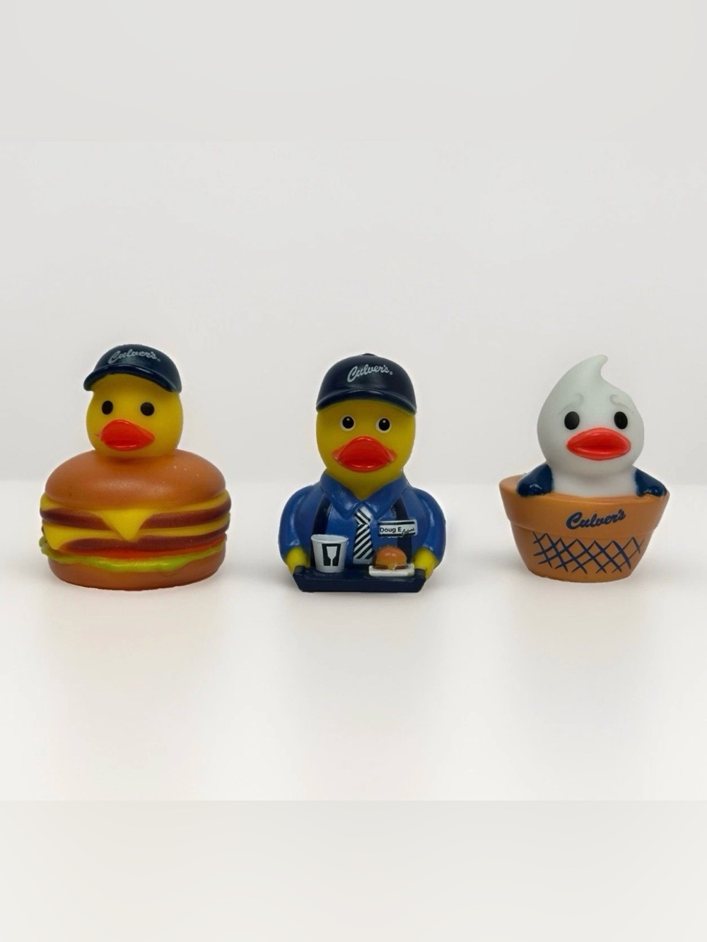 Culver's Ducks Lot Of (3) Custard, Butter-burger & Doug Limited First Edition